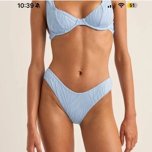 Rhythm blue floral underwire bikini set